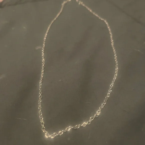 NWT Plain Silver Necklace - Picture 2 of 4
